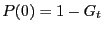 $ P(0) = 1-G_t$