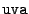 $ \mathtt{uva}$
